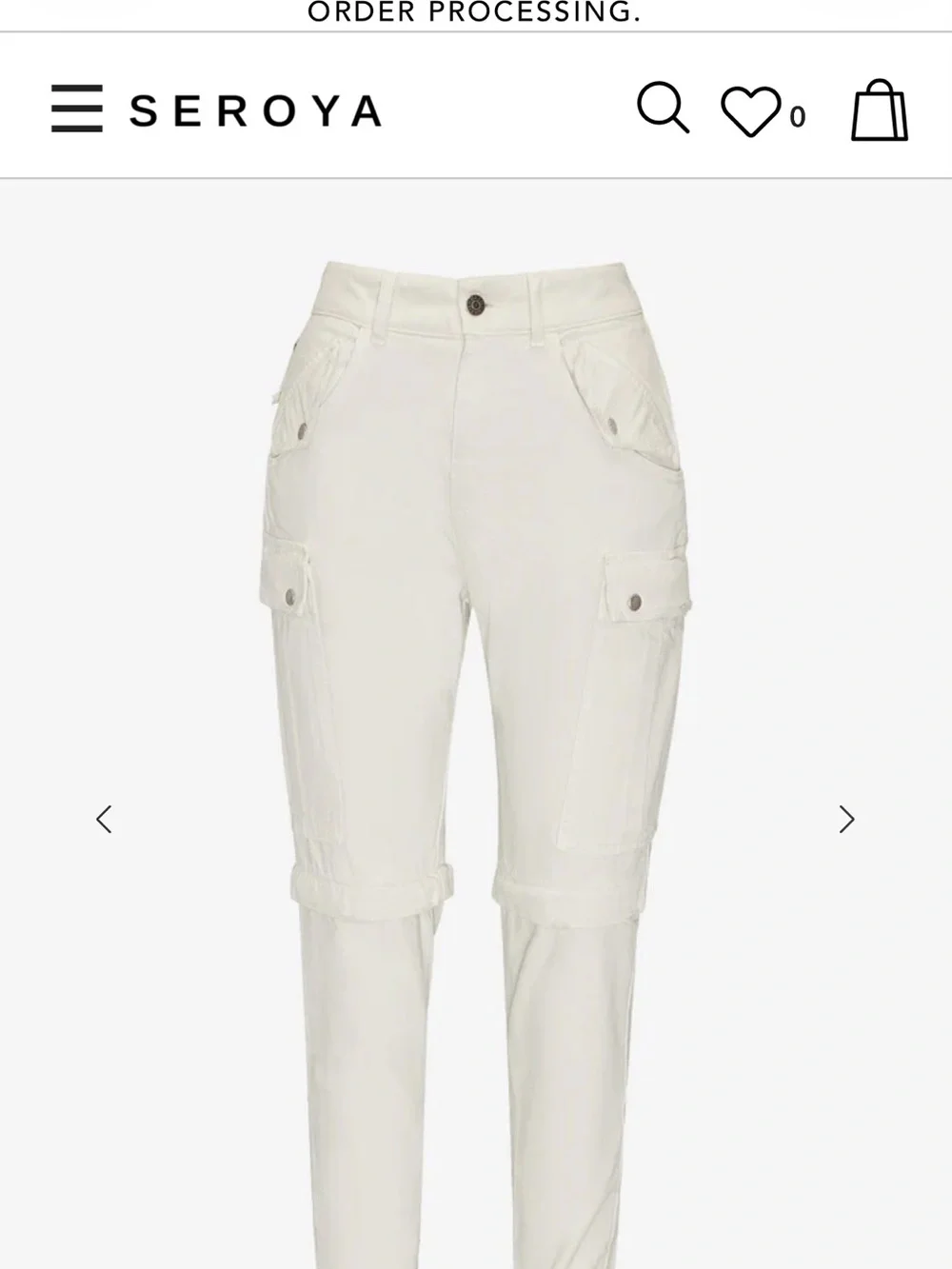 SER.O.YA Pale Gray Casual Cotton Pants
